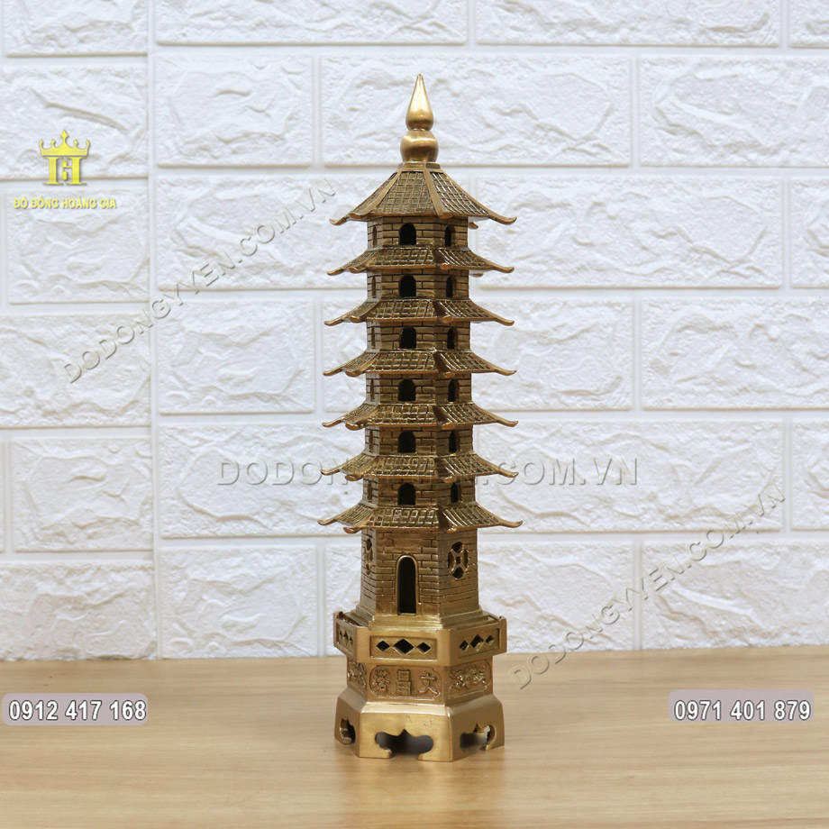 Th&aacute;p văn xương bằng đồng v&agrave;ng nguy&ecirc;n chất đ&uacute;c thủ c&ocirc;ng